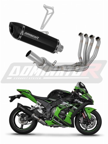 kompletny układ wydechowy z tłumikiem DOMINATOR Full System HP5 CZARNY pasujący do motocykla Kawasaki ZX10R 2016 - 2020