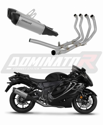 Suzuki GSX 1300 R Hayabusa 2021 - 2024 EXHAUST Collector Manifold Full System Muffler Auspuff Sportauspuff Silencer Echappement Silencieux Scarico Scarichi Escape Wydech Tłumik HP6 Titanium Dominator Exhaust System x