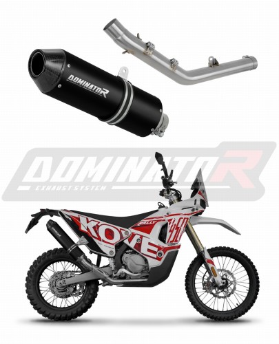wydech tłumik DOMINATOR MX2 CZARNY pasujący do motocykla Kove 450 RALLY 2023 - 2025
