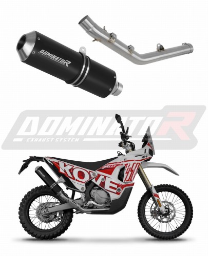 exhaust muffler DOMINATOR MX BLACK fits to Kove 450 RALLY 2023  2025