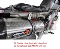 SL 750 Shiver Exhaust Aprilia Muffler Auspuff Sportauspuff Silencer Echappement Silencieux Scarico Scarichi Escape Carbon Tip HP1 BLACK 2007 - 2016 Dominator 1