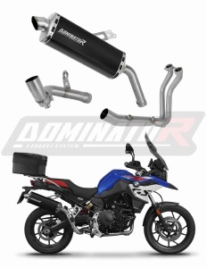 BMW F800GS 2024 Full Exhaust System Collector Silencer P7 BLACK + dB killer