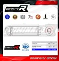 exhaust muffler DOMINATOR HP1 BLACK fits to Aprilia Pegaso 650 Strada 2005  2006 3