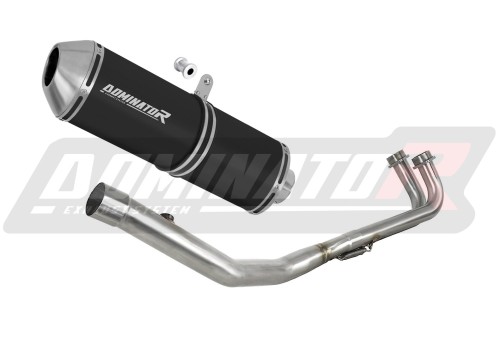 complete exhaust system with muffler DOMINATOR Full System OVR BLACK fits to Yamaha TMAX 500 2008  2011