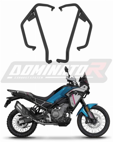 CF MOTO 450 MT 2024 Stainless steel Crash Bars BLACK Acciaio inossidabile Crash bars NERO en acier inoxydable NOIR Barras de protección de acero inoxidable NEGRO Sturzbügel aus Edelstahl BLACK av rostfritt stål SVART BARE DE PROTECȚIE NEGRU DOMINATOR x