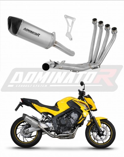 Honda CB 650F 2014 - 2018 Full  Exhaust System Muffler Auspuff Sportauspuff Silencer Echappement Silencieux Scarico Scarichi Escape Collector Manifold Wydech Tłumik HP6 DOMINATOR EXHAUST SYSTEM x