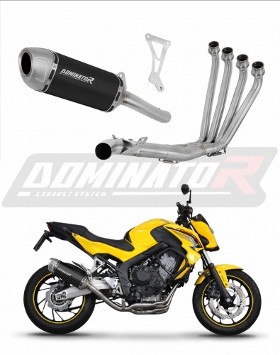 kompletny układ wydechowy z tłumikiem DOMINATOR Full System S6 CZARNY pasujący do motocykla Honda CB 650 F 2014 - 2018