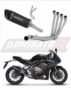 Honda CB 650 R 2019 - 2023 Full Exhaust System Collector Silencer HP6 BLACK + dB killer