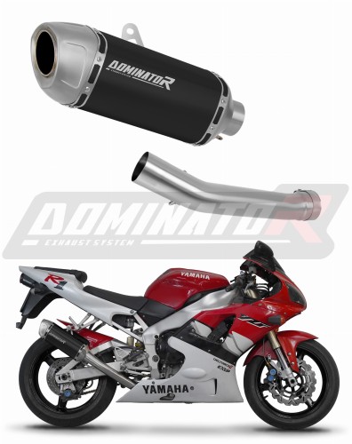 wydech tłumik DOMINATOR S6 Shorty CZARNY pasujący do motocykla Yamaha YZF R1 1000 RN01 1998 - 1999