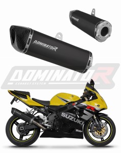 Suzuki GSXR 1000 K1 - K4 2001 - 2004 Exhaust Silencer Muffler HP6 BLACK + dB killer