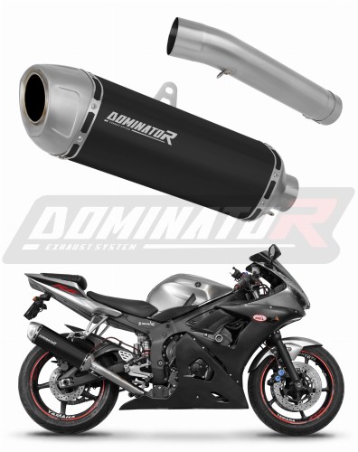 Yamaha YZF R6 2003 2005 Motorcycle Muffler Auspuff Sportauspuff Silencer Echappement Silencieux Scarico Scarichi Escape Wydech Tłumik S6 BLACK Dominator Exhaust System x