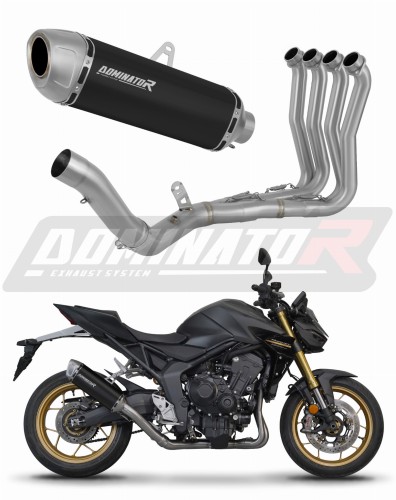 Honda CB 1000 Hornet SP 2025 Collector Manifold Full Exhaust System Muffler Auspuff Sportauspuff Silencer Echappement Silencieux Scarico Scarichi Escape Wydech Tłumik S6 BLACK Dominator Exhaust System x