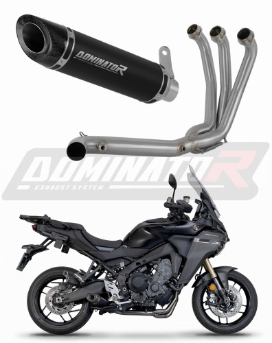 Yamaha Tracer 9 GT 2025 Collector Manifold Full Exhaust System Muffler Auspuff Sportauspuff Silencer Echappement Silencieux Scarico Scarichi Escape Wydech Tłumik HP8 Black Dominator Exhaust System x