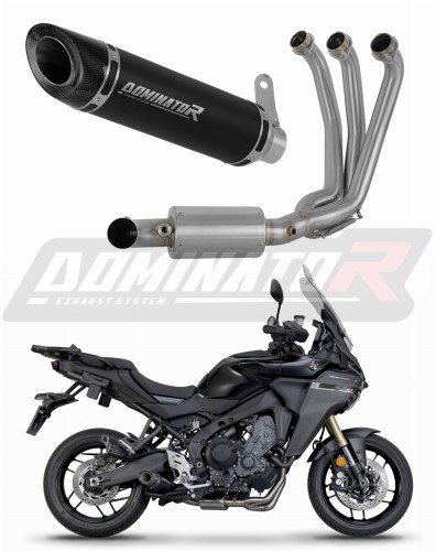 kompletny układ wydechowy z tłumikiem DOMINATOR Full System HP8 CZARNY EX pasujący do motocykla Yamaha Tracer 9 / GT 2025 - 2026