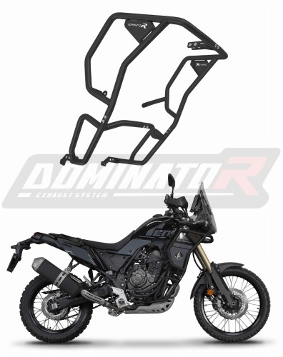 DOMINATOR Stainless Steel Crash Bars BLACK fits to Yamaha Tenere 700 2021  2024