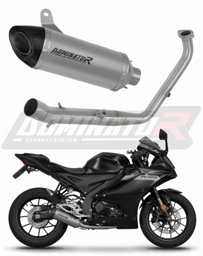 kompletny układ wydechowy z tłumikiem DOMINATOR Full System Tytanowy HP8 pasujący do motocykla Yamaha YZF R125 2024 - 2025