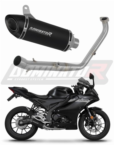 complete exhaust system with muffler DOMINATOR Full System HP8 BLACK fits to Yamaha YZF R125 2024  2025