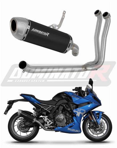 Suzuki GSX-8S / 8R 2022 2024 Full System Motorcycle Muffler Auspuff Sportauspuff Silencer Echappement Silencieux Scarico Scarichi Escape Wydech Tłumik S6 Black Noir Nero Negro Dominator Exhaust System x