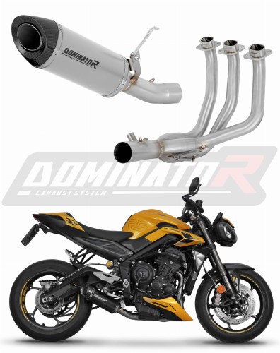 Triumph Street Triple 765 RS 2024 2025 Full System Motorcycle Muffler Auspuff Sportauspuff Silencer Echappement Silencieux Scarico Scarichi Escape Wydech Tłumik Tytanowy HP8 Titanium Titan Titane Dominator Exhaust System x