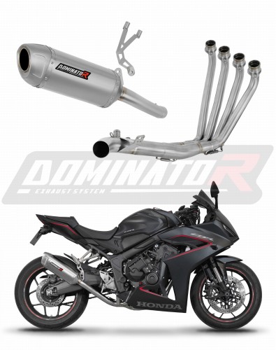 complete exhaust system with muffler DOMINATOR Full System S6 fits to Honda CBR 650 R / EClutch 2024  2025 5