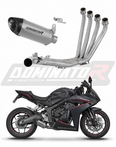 Honda CB 650 R / E-Clutch 2024 - 2025 Collector Manifold Full Exhaust System Muffler Auspuff Sportauspuff Silencer Echappement Silencieux Scarico Scarichi Escape Wydech Tłumik Titanium HP8 Dominator Exhaust System