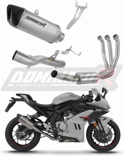 kompletny układ wydechowy z tłumikiem DOMINATOR Full System Tytanowy HP6 pasujący do motocykla CF MOTO 675 SR-R 2024 - 2026