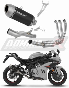 CF MOTO 675 SR-R 2024 - 2026 Full Exhaust System Collector Silencer S6 BLACK + dB killer