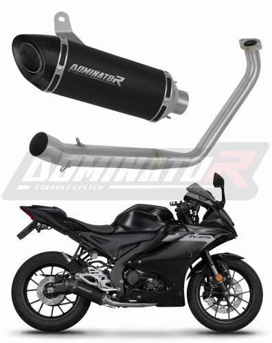 complete exhaust system with muffler DOMINATOR Full System HP8 BLACK fits to Yamaha YZF R125 2019  2020