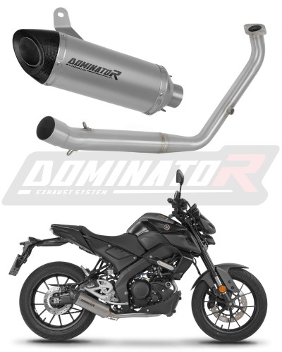 kompletny układ wydechowy z tłumikiem DOMINATOR Full System Tytanowy HP8 pasujący do motocykla Yamaha MT 125 2021 - 2024