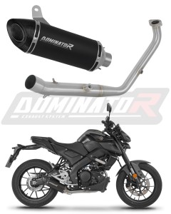 Yamaha MT 125 2024 - 2026 (Euro 5+) Full Exhaust System Collector Silencer HP8 BLACK + dB killer