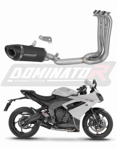 Triumph Daytona 660 2024 - 2026 Full Exhaust System Collector Silencer HP8 BLACK + dB killer