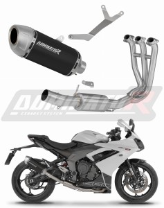 Triumph Daytona 660 2024 - 2026 Full Exhaust System Collector Silencer S6 BLACK + dB killer