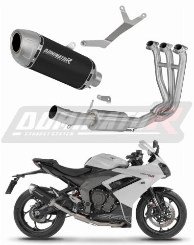 exhaust muffler DOMINATOR S6 BLACK fits to Triumph Daytona 660 2024  2026