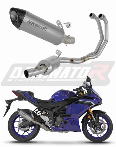 kompletny układ wydechowy z tłumikiem DOMINATOR Full System Tytanowy HP8 pasujący do motocykla Yamaha YZF-R3 2025 - 2026
