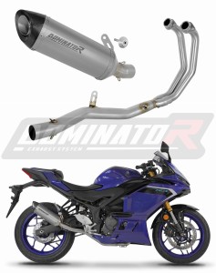Yamaha YZF-R3 2019 - 2024 Full Exhaust System Collector Silencer Titanium HP8 + dB killer