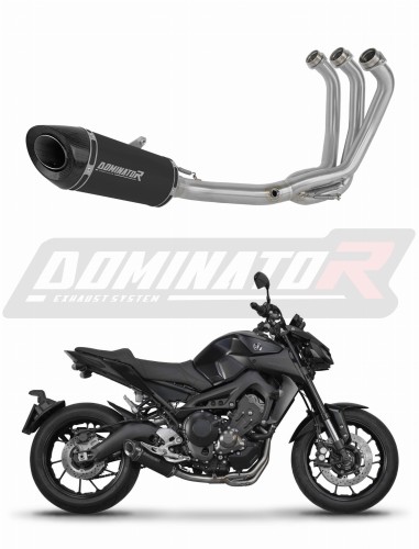 Yamaha MT-09 2017 - 2020 EXHAUST Collector Manifold EX Full System Muffler Auspuff Sportauspuff Silencer Echappement Silencieux Scarico Scarichi Escape Wydech Tłumik HP6 BLACK Dominator Exhaust System X