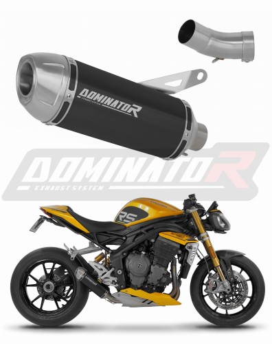 exhaust muffler DOMINATOR S3 BLACK fits to Triumph Speed Triple 1200 RS / RR 2021  2024