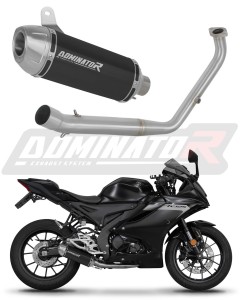 Yamaha YZF R125 2021 - 2024 (Euro 5) Full Exhaust System Collector Silencer S3 BLACK + dB killer