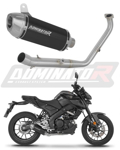 kompletny układ wydechowy z tłumikiem DOMINATOR Full System S3 CZARNY pasujący do motocykla Yamaha MT 125 2024 - 2026
