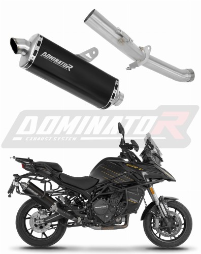 exhaust muffler DOMINATOR P7 BLACK fits to QJMOTOR SRT 900 S / SX 2025  2026