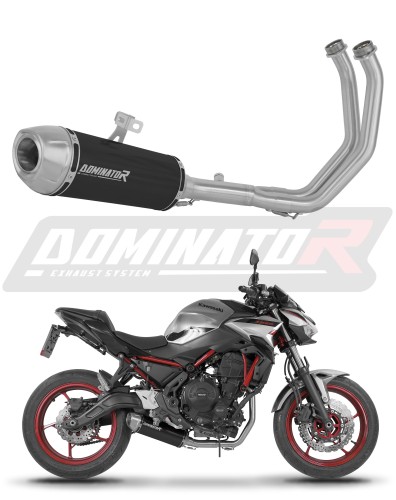 kompletny układ wydechowy z tłumikiem DOMINATOR Full System S3 CZARNY pasujący do motocykla Kawasaki Ninja 650 2023 - 2026