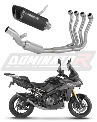 kompletny układ wydechowy z tłumikiem DOMINATOR Full System HP6 CZARNY EX pasujący do motocykla Suzuki GSX-S 1000 GX 2024