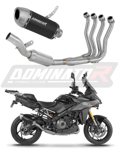 complete exhaust system with muffler DOMINATOR Full System S6 BLACK EX fits to Suzuki GSXS 1000 GX 2024
