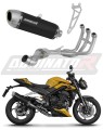 kompletny układ wydechowy z tłumikiem DOMINATOR Full System S6 CZARNY pasujący do motocykla Triumph STREET TRIPLE 765 S / R / RS 2023 - 2024 5