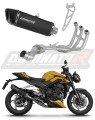 kompletny układ wydechowy z tłumikiem DOMINATOR Full System HP6 CZARNY pasujący do motocykla Triumph Street Triple 765 RS 2024 - 2025 5