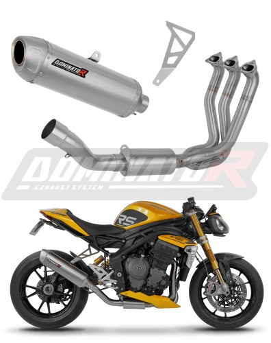 kompletny układ wydechowy z tłumikiem DOMINATOR Full System S6 pasujący do motocykla Triumph Speed Triple 1200 RS / RR 2021 - 2024
