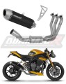 complete exhaust system with muffler DOMINATOR Full System S6 BLACK fits to Triumph Speed Triple 1200 RS / RR 2021  2024