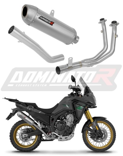 kompletny układ wydechowy z tłumikiem DOMINATOR Full System S6 pasujący do motocykla Rieju Aventura 500 2023 - 2026